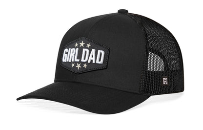 Girl Dad Trucker Hat  |  Black Snapback