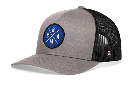 Bellingham Trucker Hat  |  Gray Black BHAM Snapback