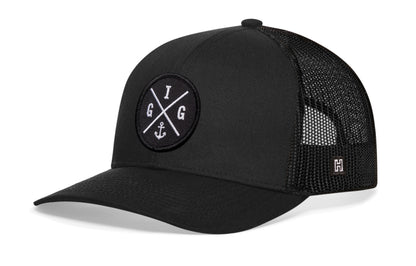 Gig Harbor Trucker Hat  |  Black GIG Snapback