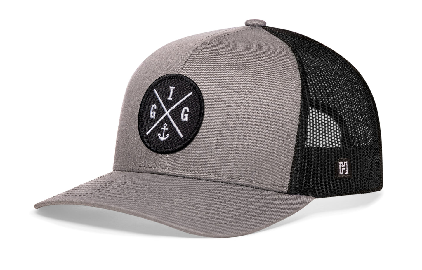 Gig Harbor Trucker Hat  |  Gray Black GIG Snapback