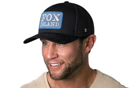 Fox Island Trucker Hat  |  Black Snapback