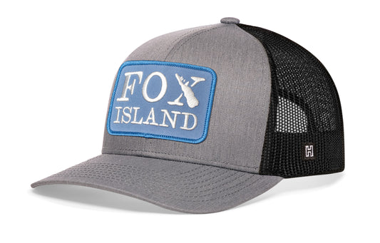 Fox Island Trucker Hat  |  GrayBlack Snapback