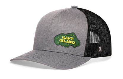 Raft Island Trucker Hat  |  Gray Black Snapback