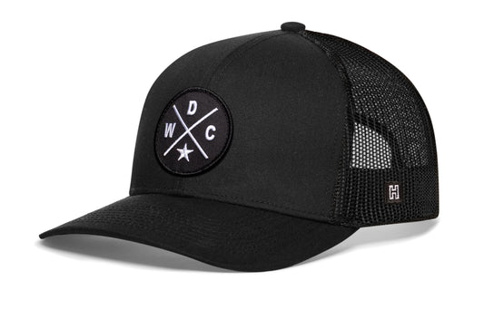 Washington DC Trucker Hat  |  Black WDC Snapback