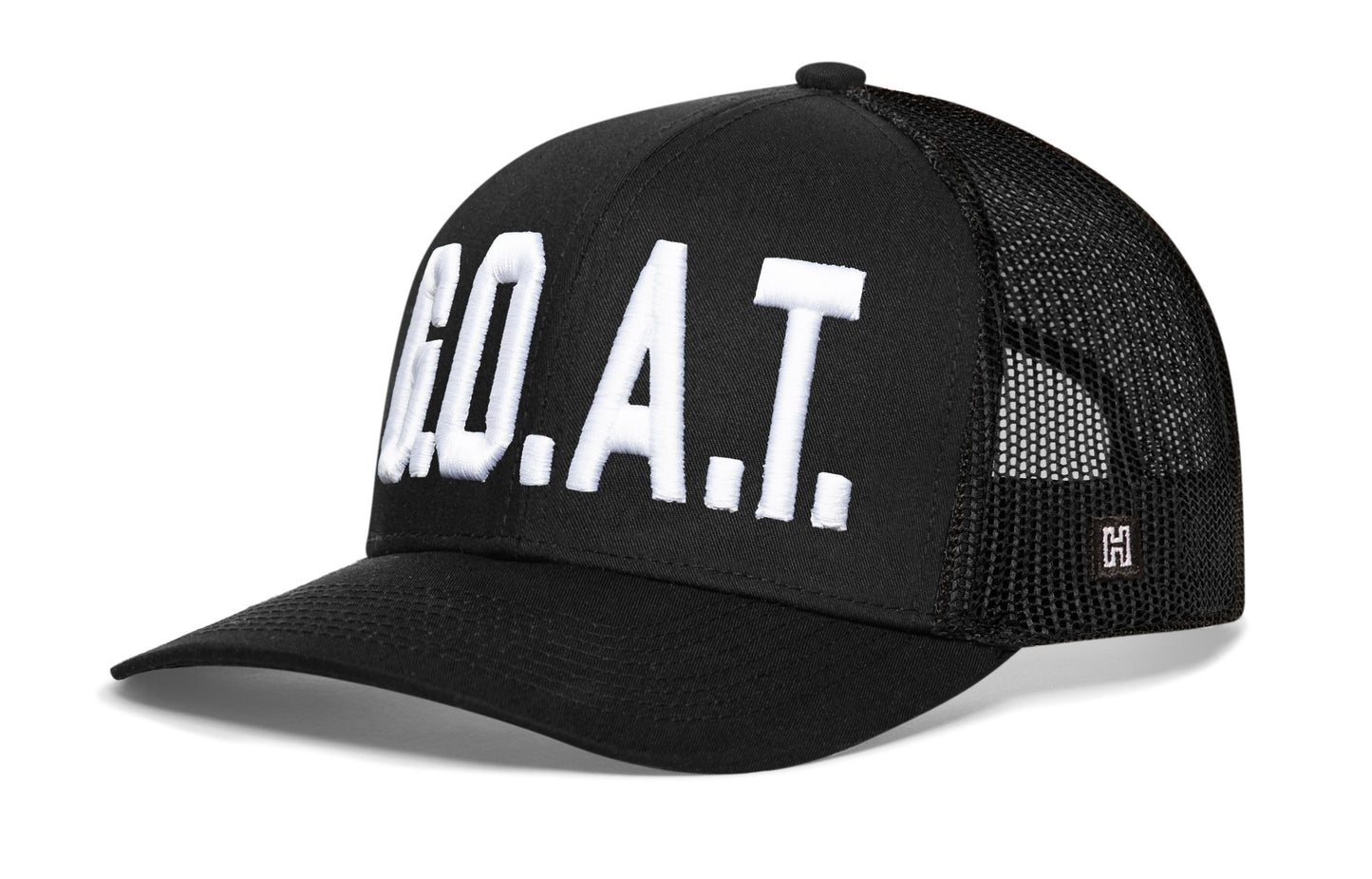 G.O.A.T. Trucker Hat  |  Black GOAT Snapback