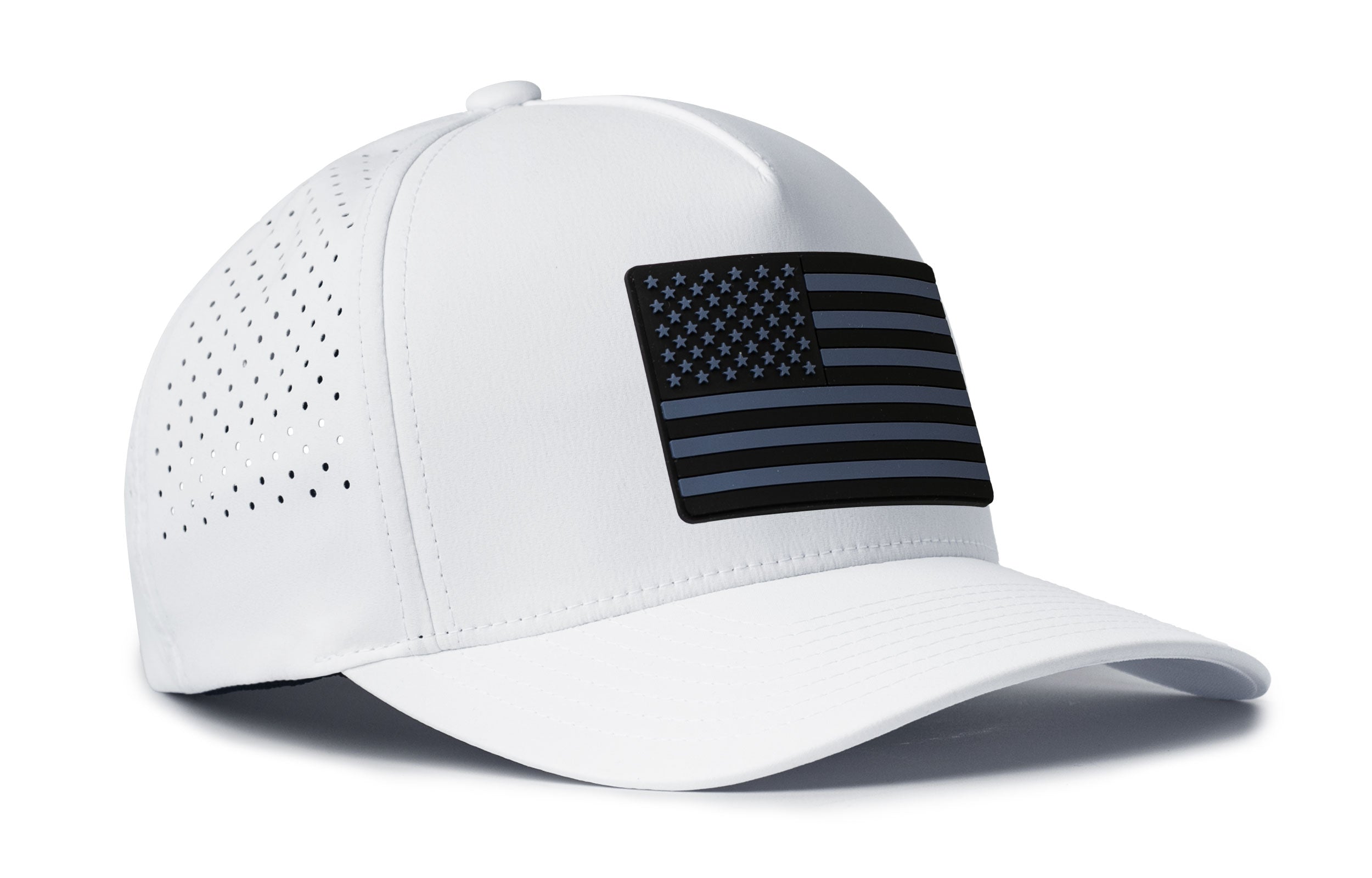 American Flag Performance 5-Panel Hat | USA Tactical Flexfit Snapback ...
