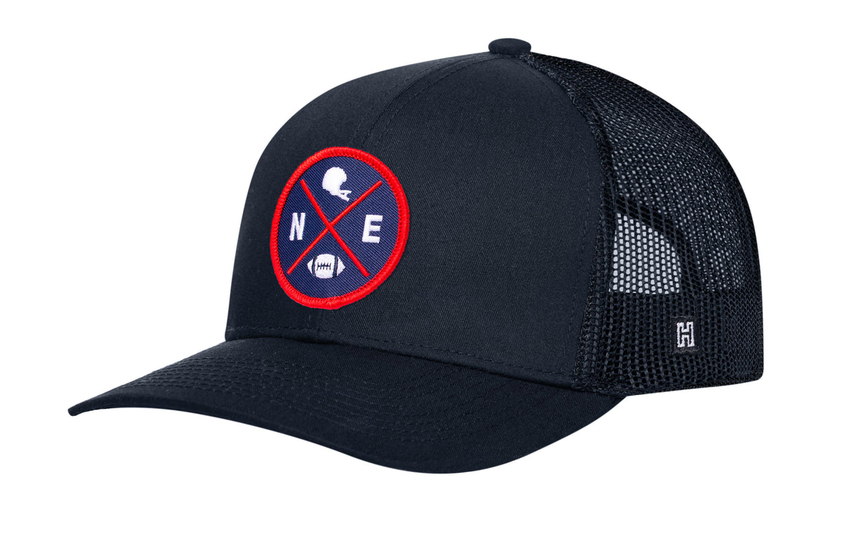 Casquette Boston Trucker  |  Casquette snapback noire BOS X Football