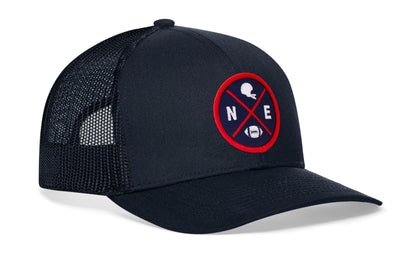 Casquette Boston Trucker  |  Casquette snapback noire BOS X Football