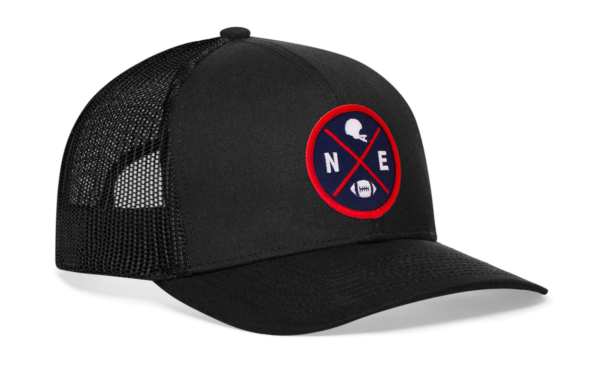 Casquette Boston Trucker  |  Casquette snapback noire BOS X Football