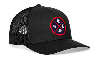 Casquette Boston Trucker  |  Casquette snapback noire BOS X Football