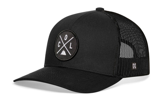 Haka Colorado Trucker Hat, Black snapback, fans of The Rocky Mountains. The Centennial State