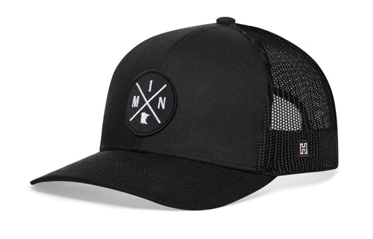 Haka Minnesota Trucker Hat, Black snapback, fans of The Mall of America.Land of 10,000 lakes