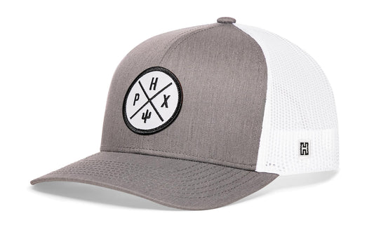 Phoenix Trucker Hat  |  Gray White PHX Snapback