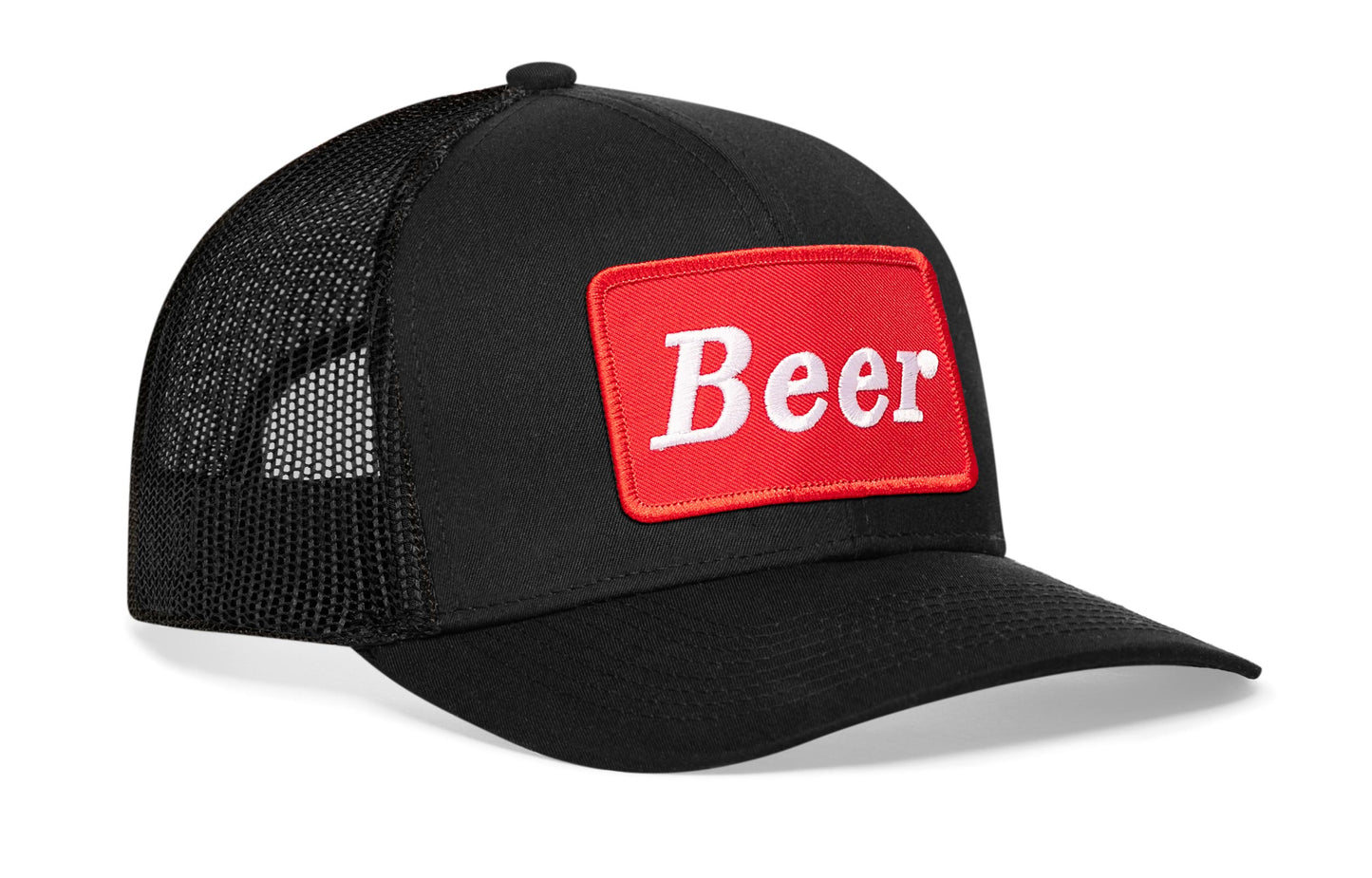 Beer Trucker Hat  |  Black Drinking Snapback