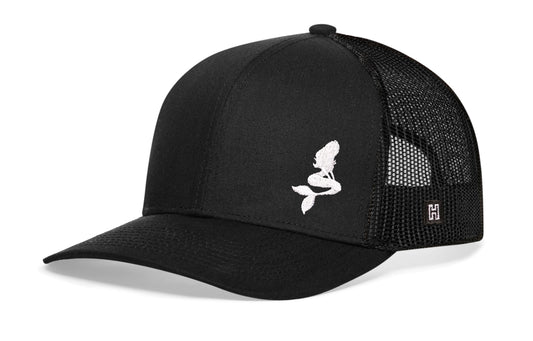 Mermaid Trucker Hat  |  Black Snapback