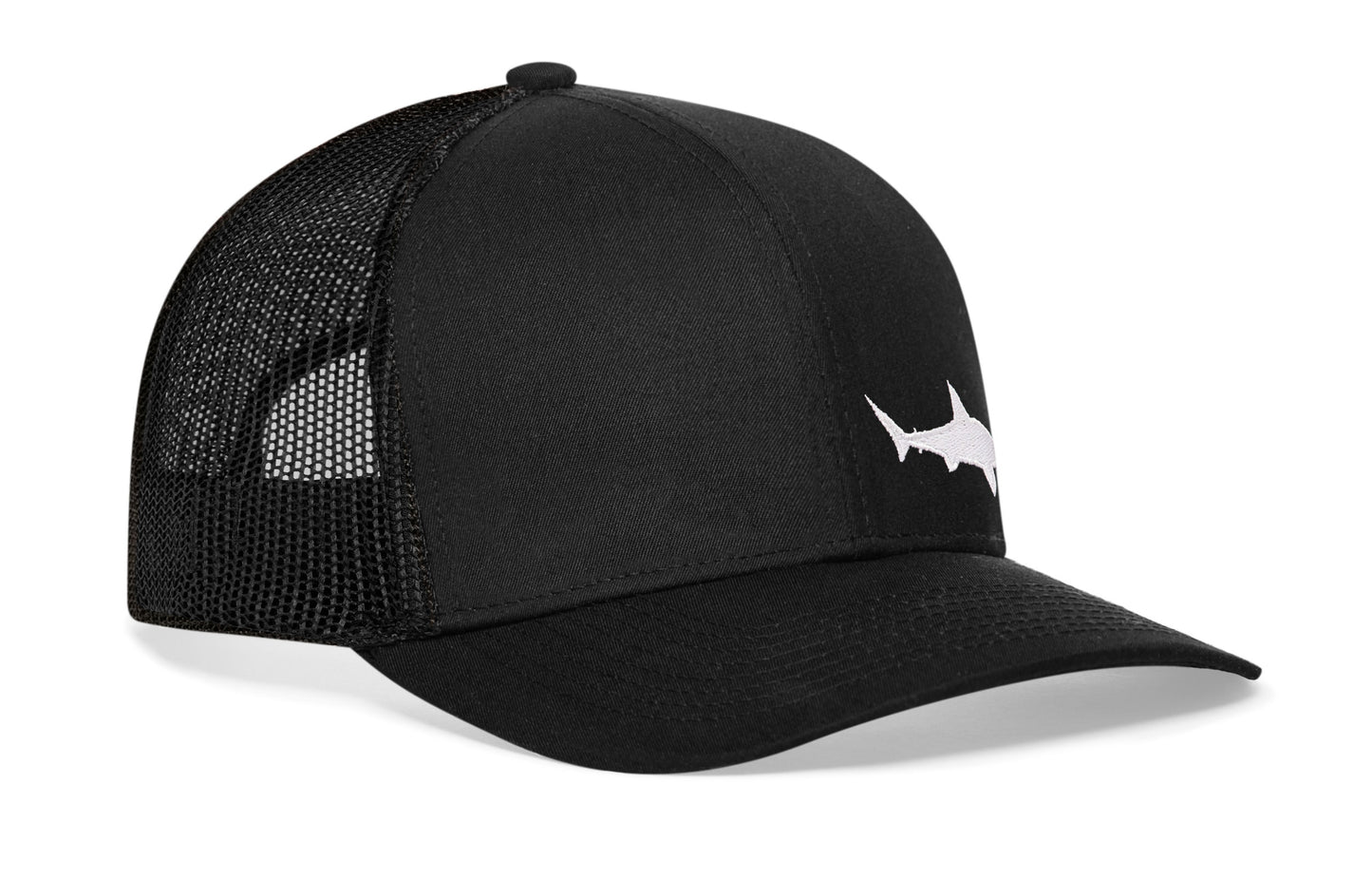 Shark Trucker Hat  |  Black Beach Snapback