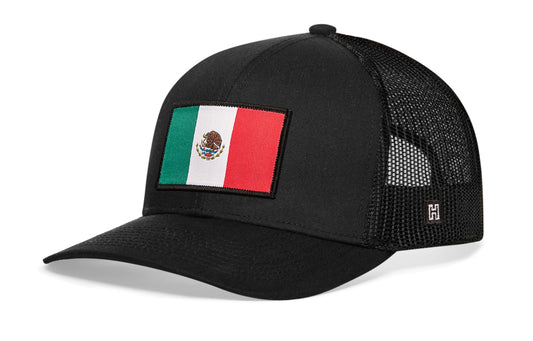 Mexico Flag Trucker Hat  |  Black MEX Snapback