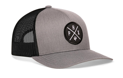 Phoenix Trucker Hat  |  Gray Black PHX Snapback
